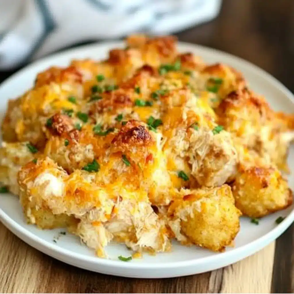 Cheddar Ranch Chicken Tater Tot Bake
