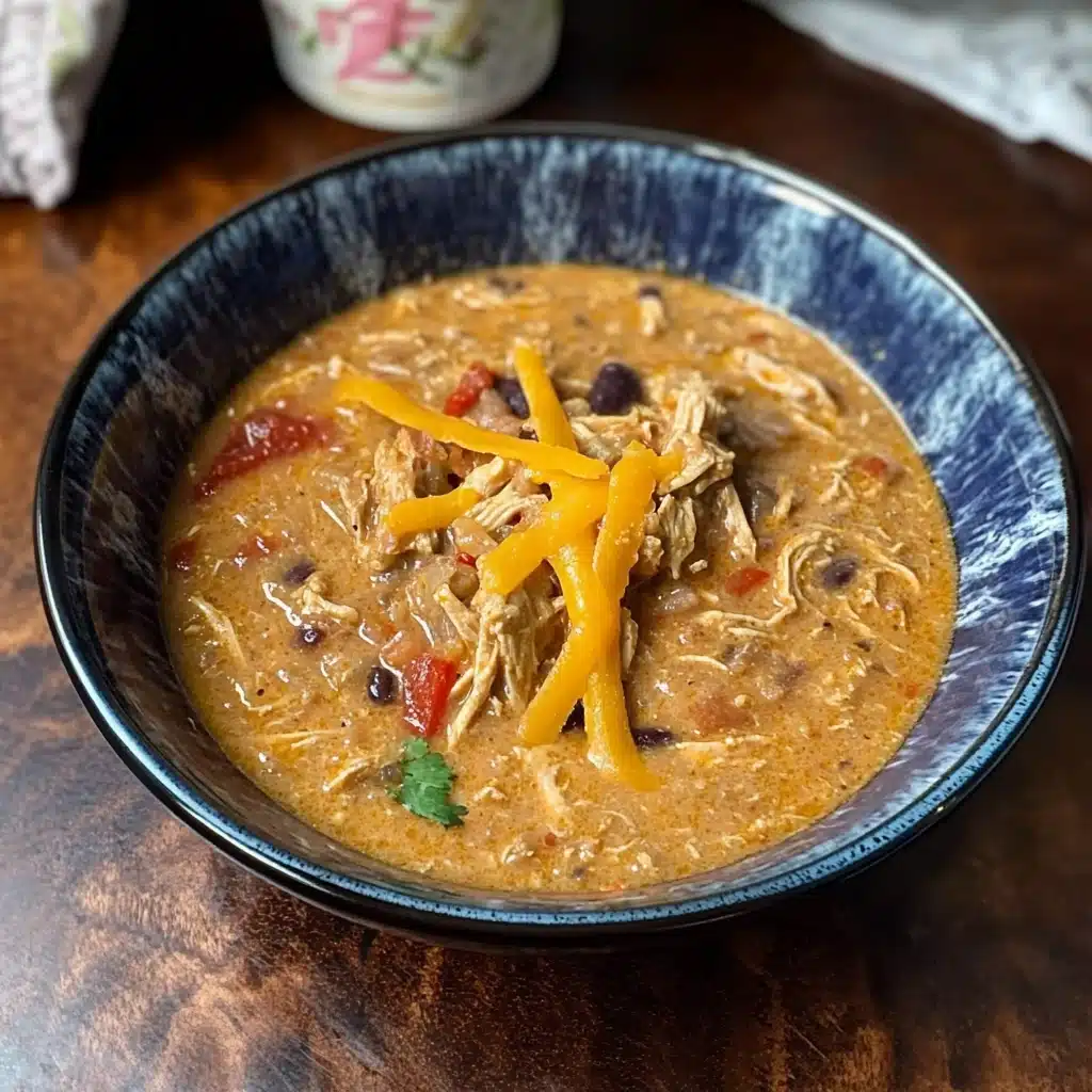 Cheesy Slow Cooker Chicken Fajita Soup