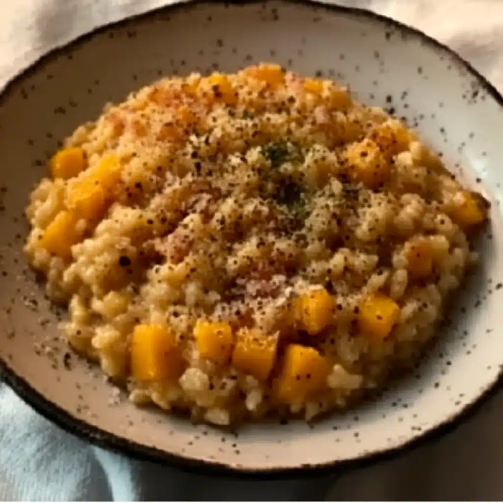 Creamy Butternut Squash Risotto with Pancetta