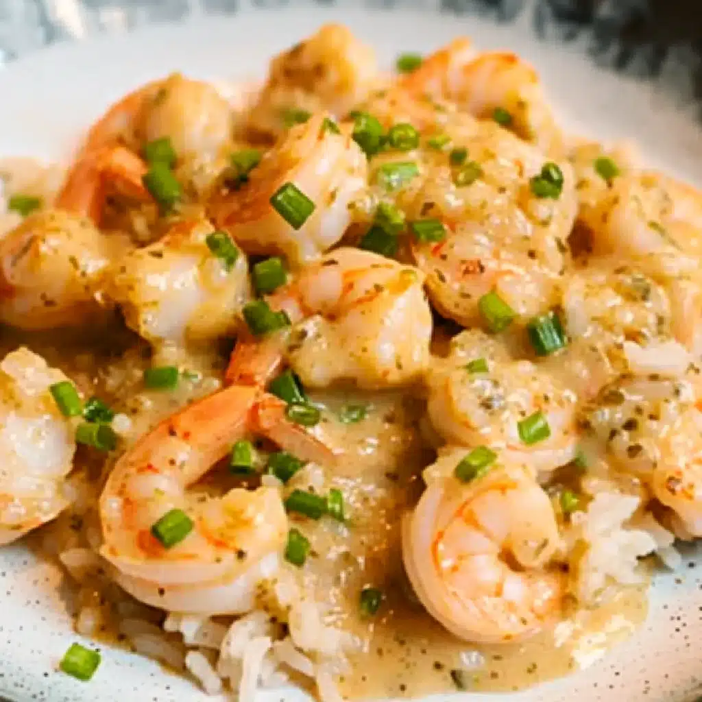 Creamy Garlic Butter Shrimp with Rice