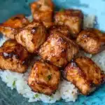 Crispy Honey Garlic Salmon Bites