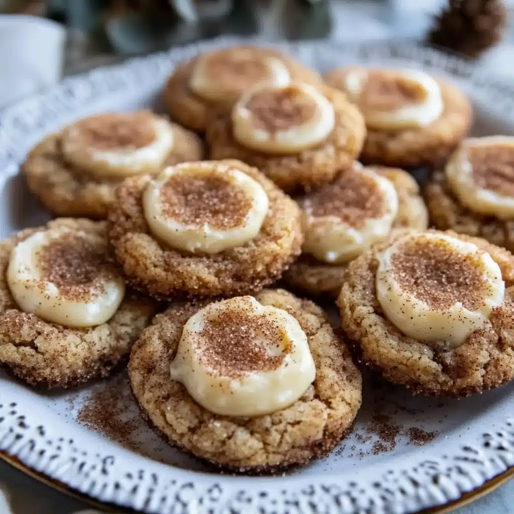 Eggnog Snickerdoodle Thumbprint Cookies