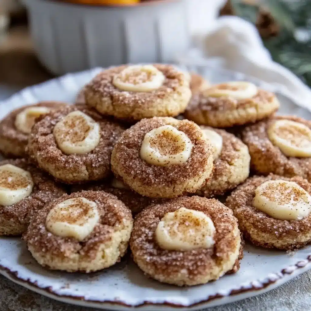 Eggnog Snickerdoodle Thumbprint Cookies