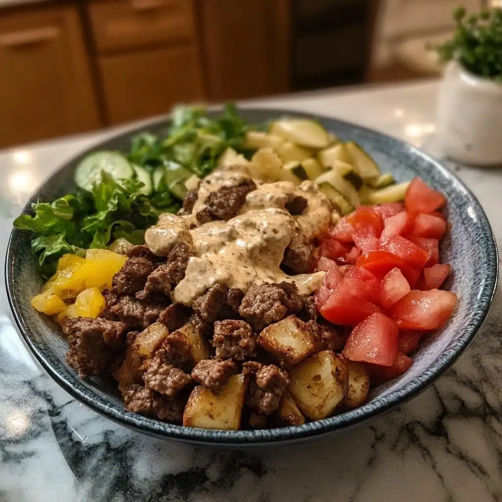 Gluten Free Loaded Burger Bowls