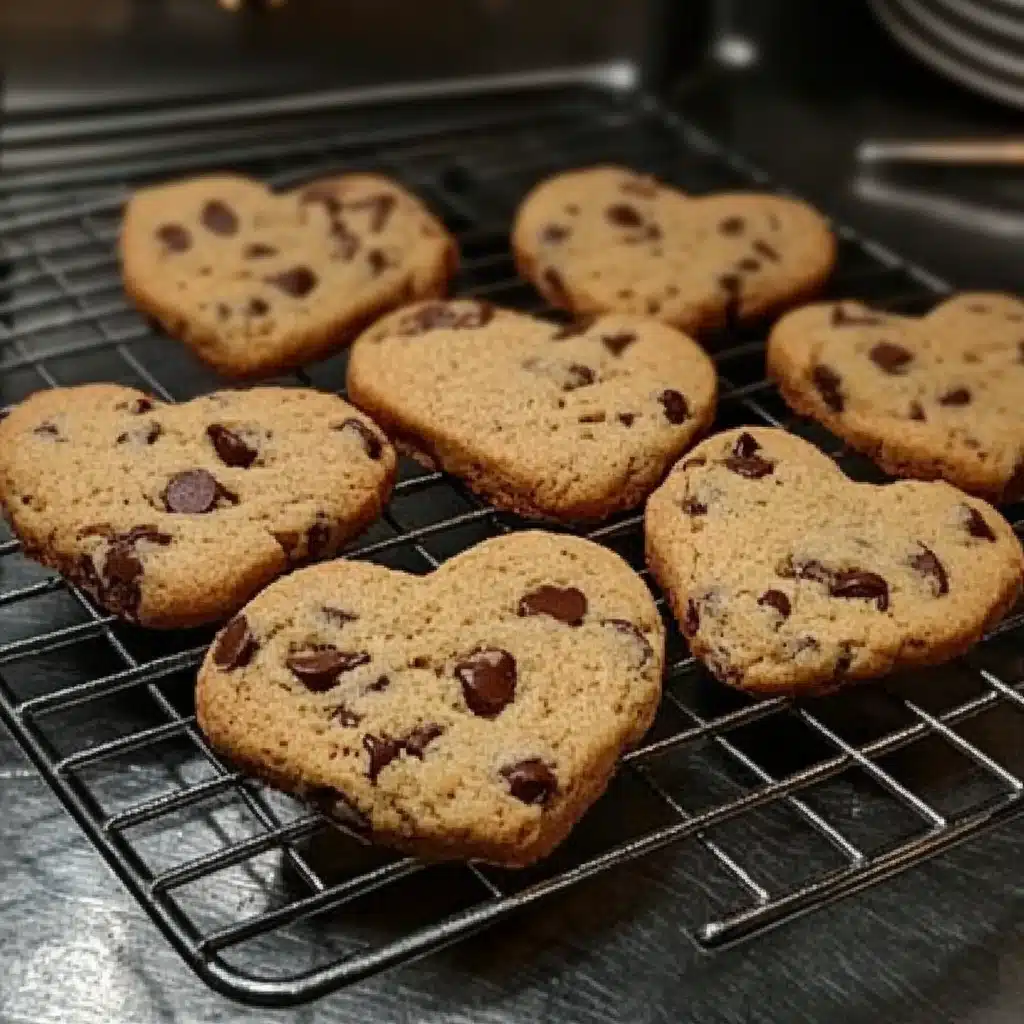 Heart-Shaped Chocolate Chip Cookies