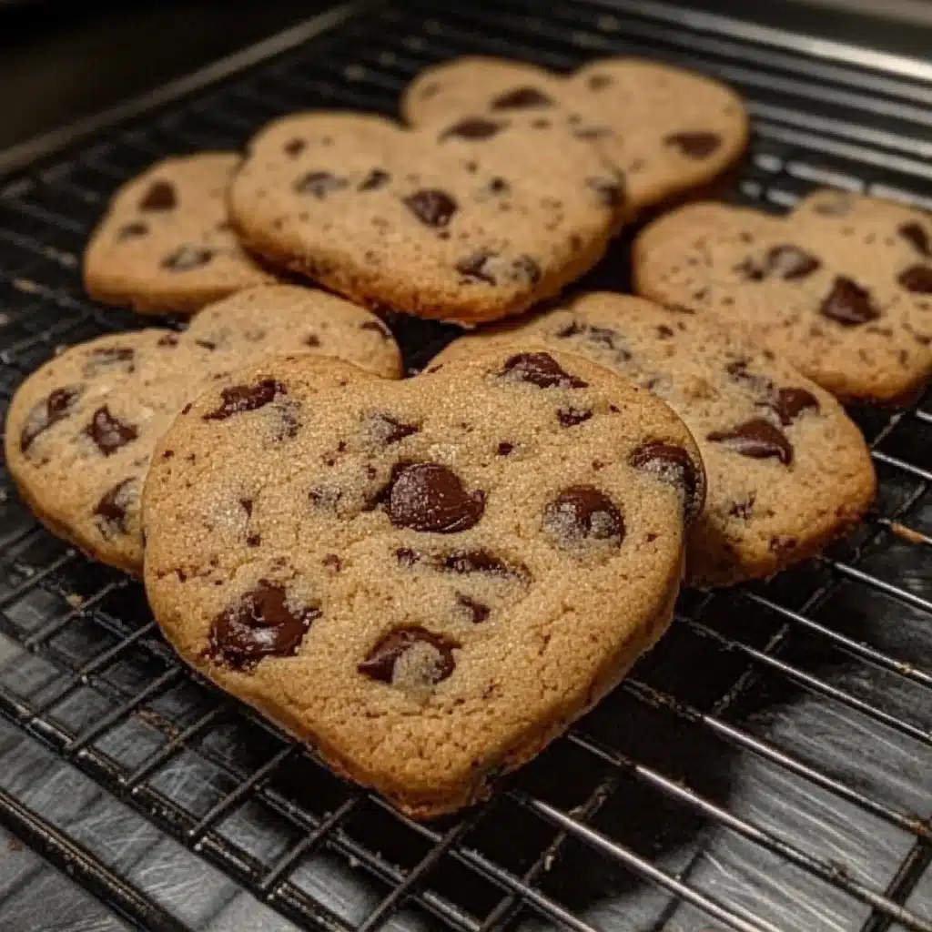 Heart-Shaped Chocolate Chip Cookies