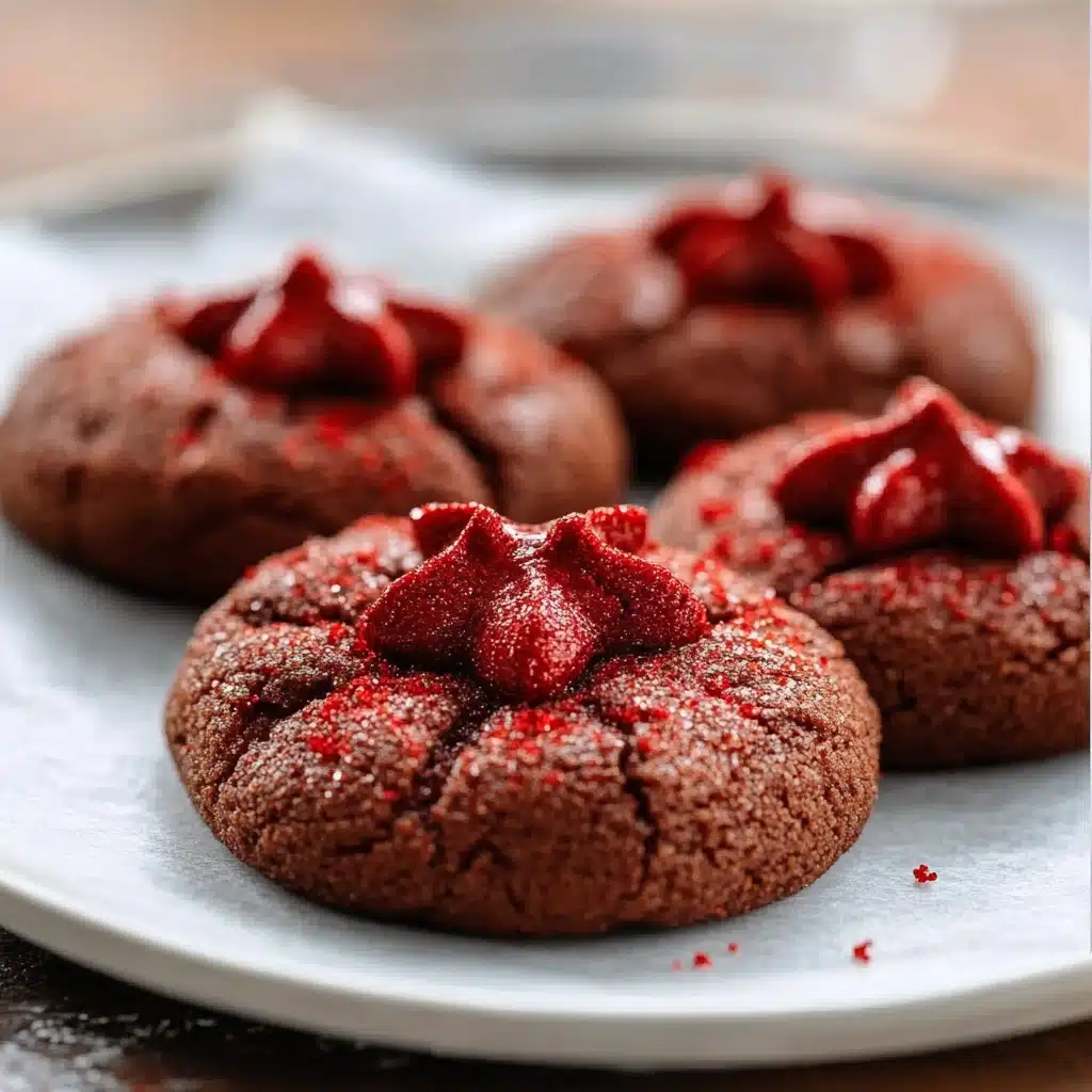 Red Velvet Blossoms Cookies