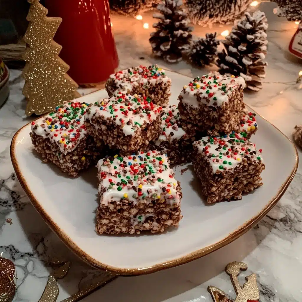 Hot Chocolate Rice Krispie Treats for Christmas