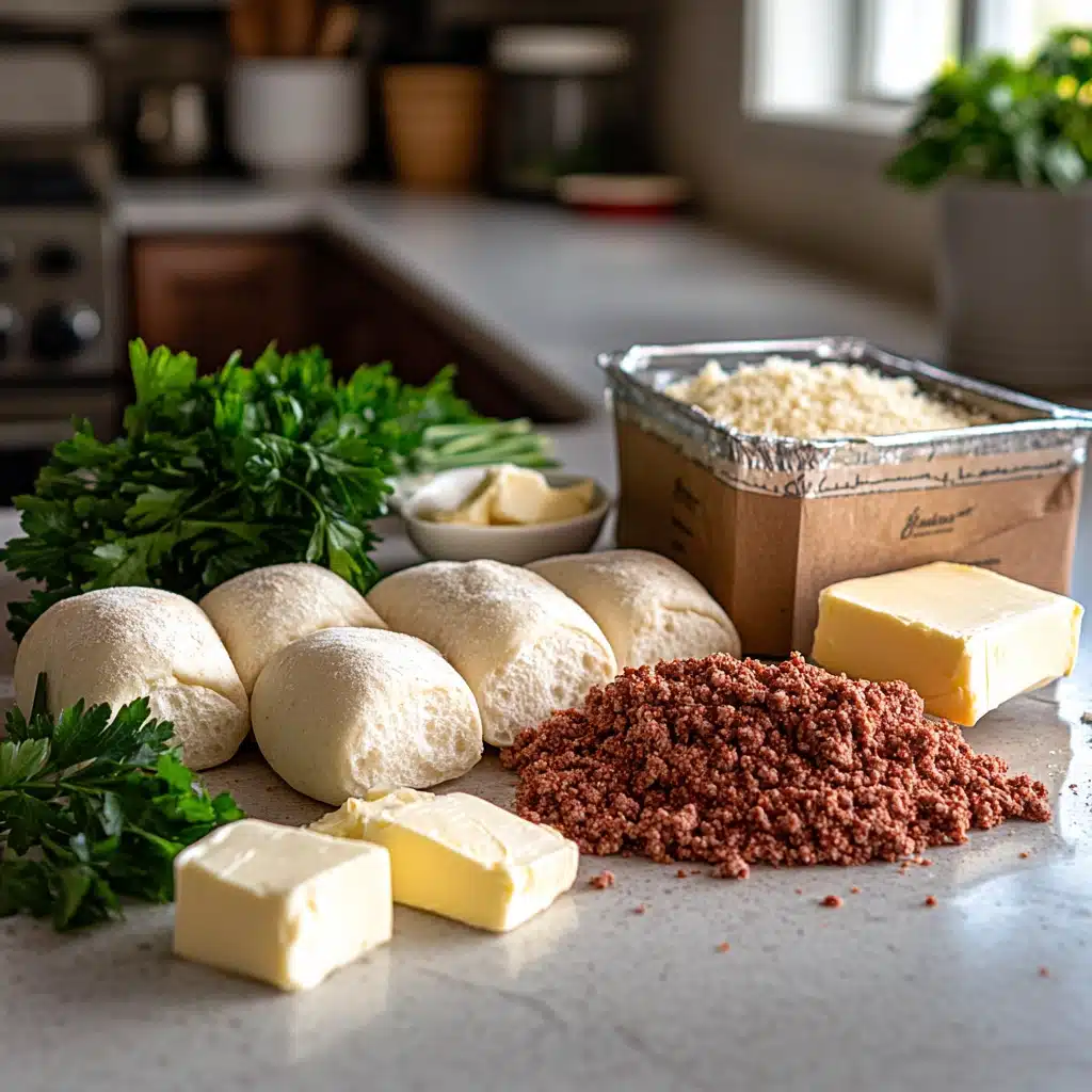 Garlic Parmesan Cheeseburger Bombs