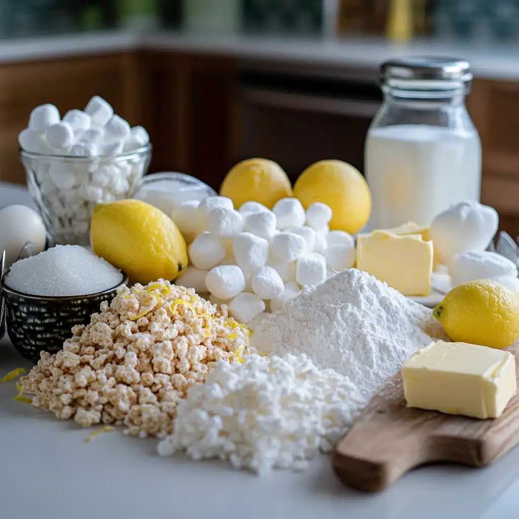 Lemon Meringue Rice Krispie Treats