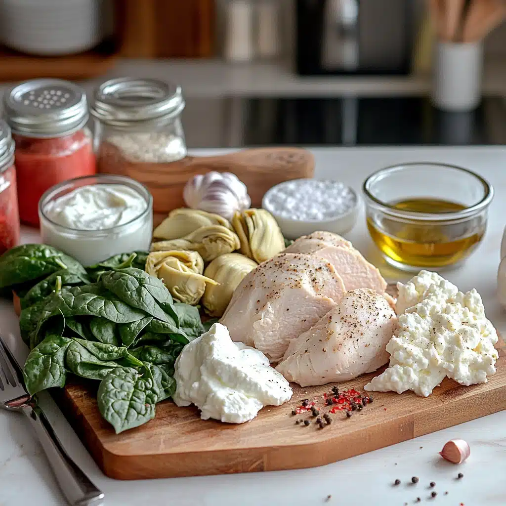 High-Protein Spinach and Artichoke Chicken Casserole