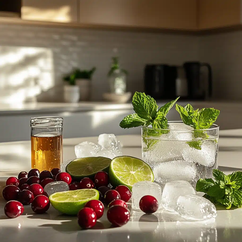 Sparkling Cranberry Lime Mocktail