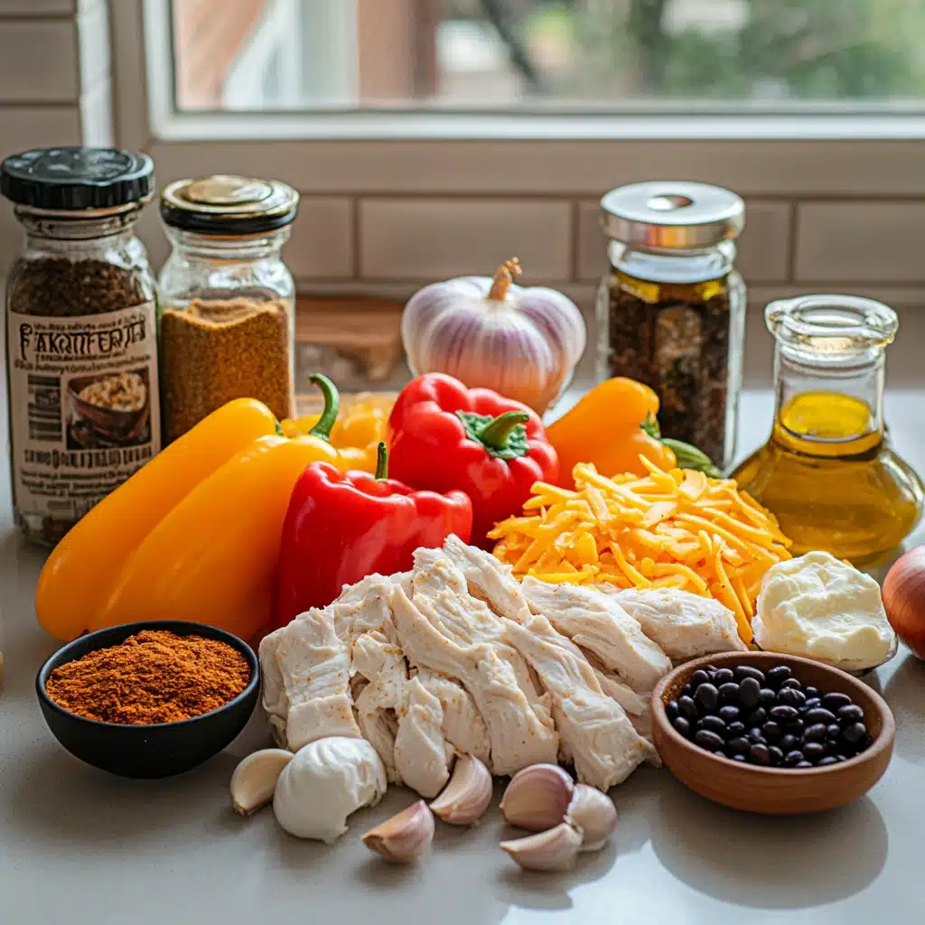 Cheesy Slow Cooker Chicken Fajita Soup