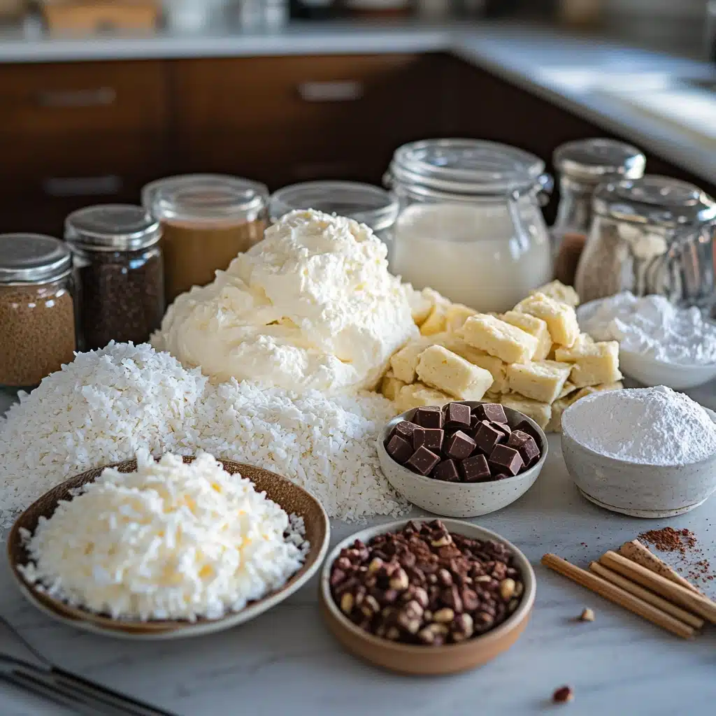 Coconut Tiramisu with Raffaello and Hazelnut Garnish
