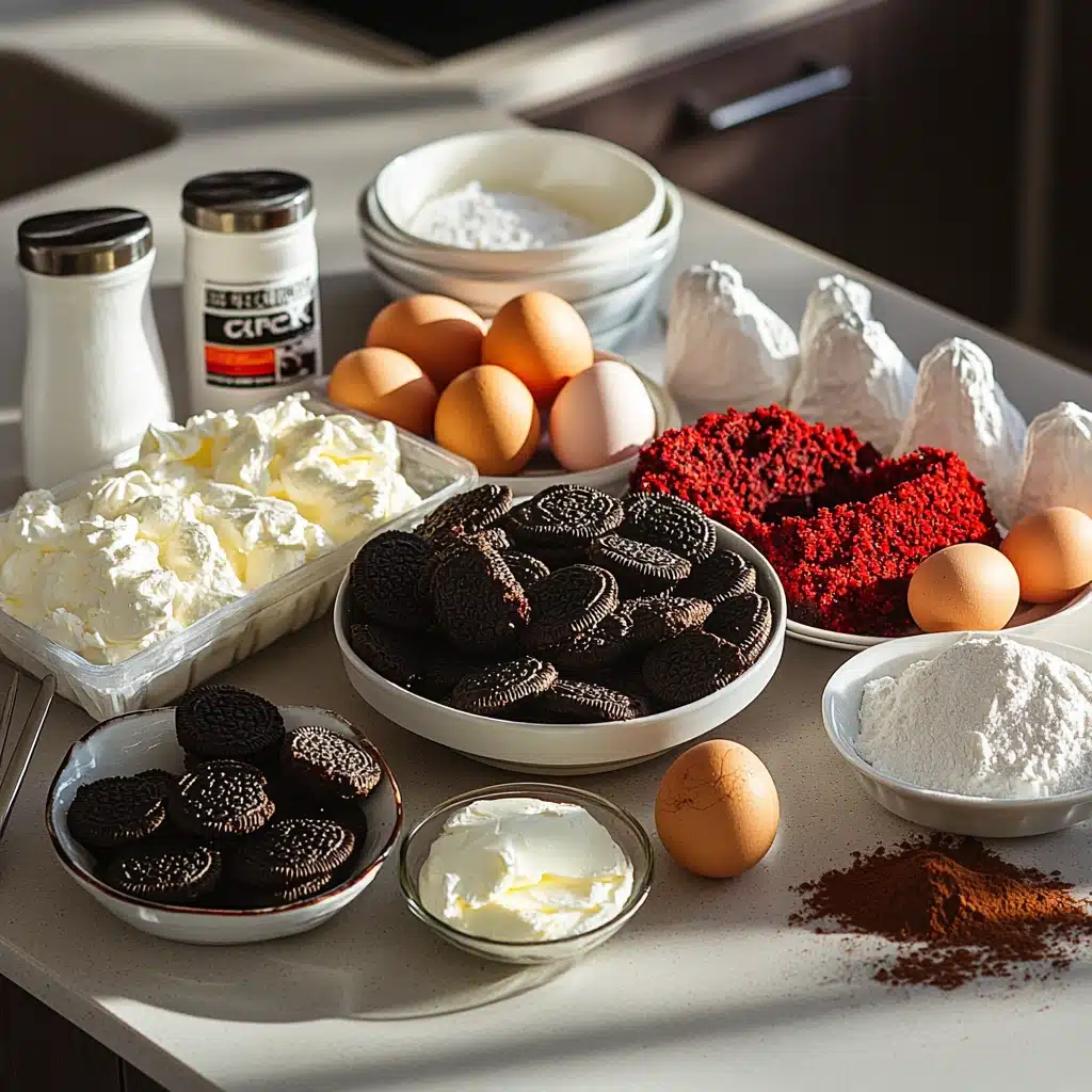 Red Velvet Oreo Cheesecake