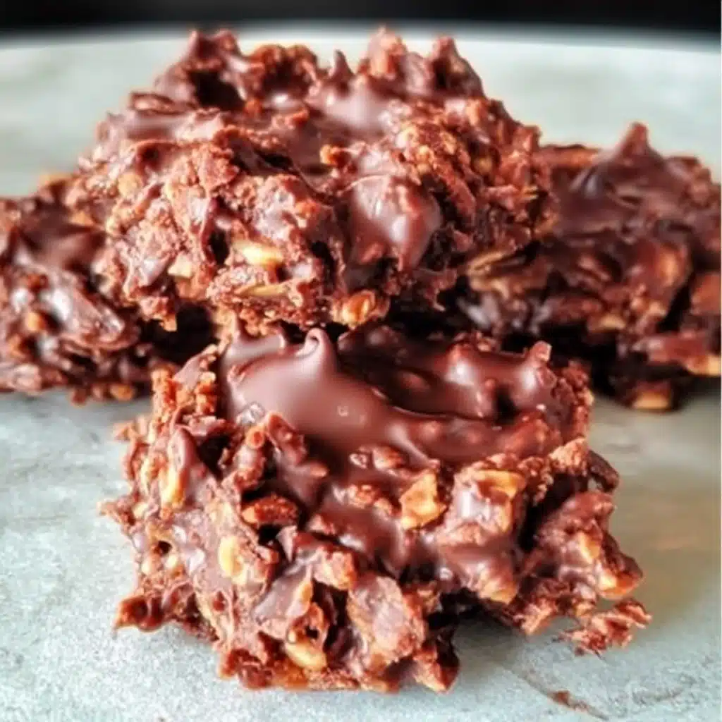 No-Bake Chocolate Peanut Butter Haystack Cookies