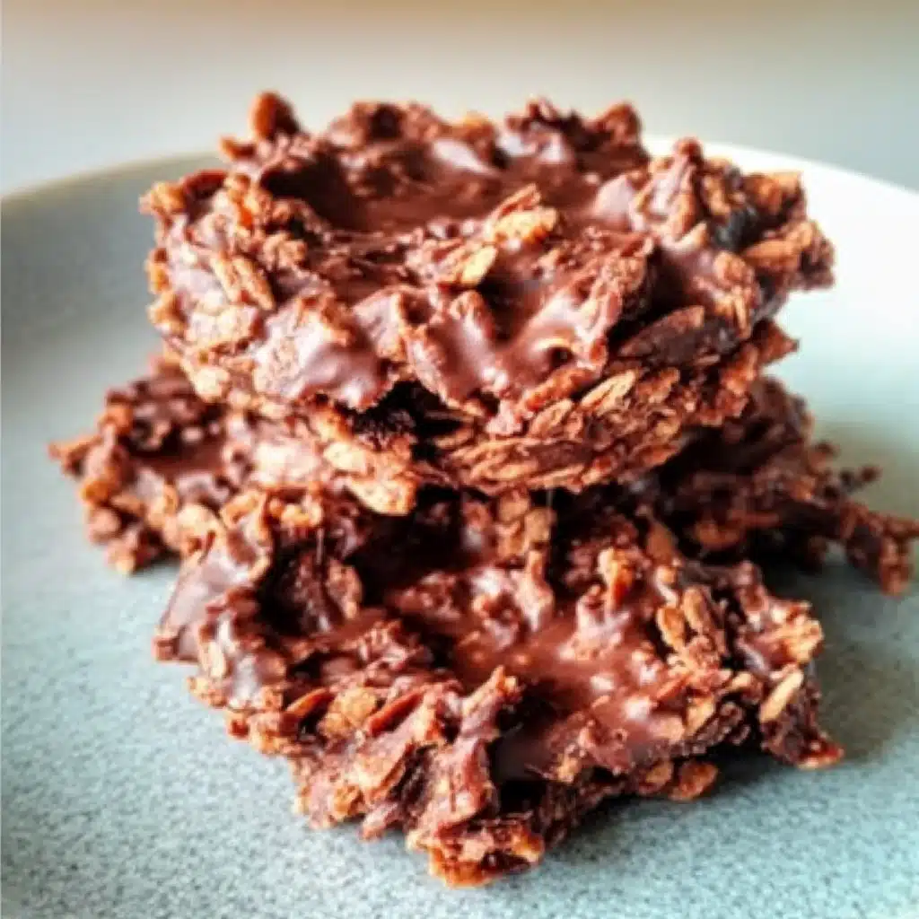 No-Bake Chocolate Peanut Butter Haystack Cookies
