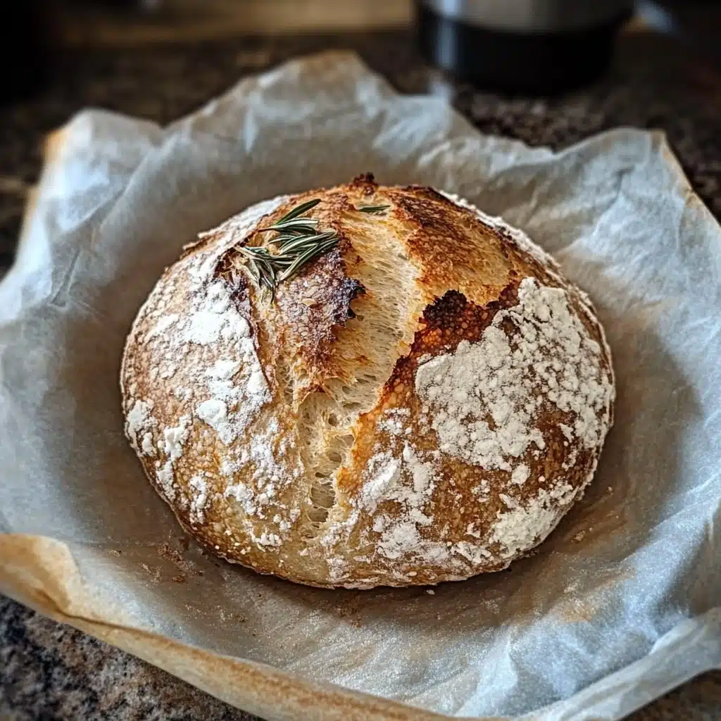 No-Knead Rosemary Sea Salt Bread