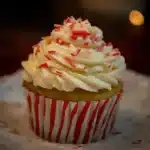 White Chocolate Peppermint Mousse Cupcake