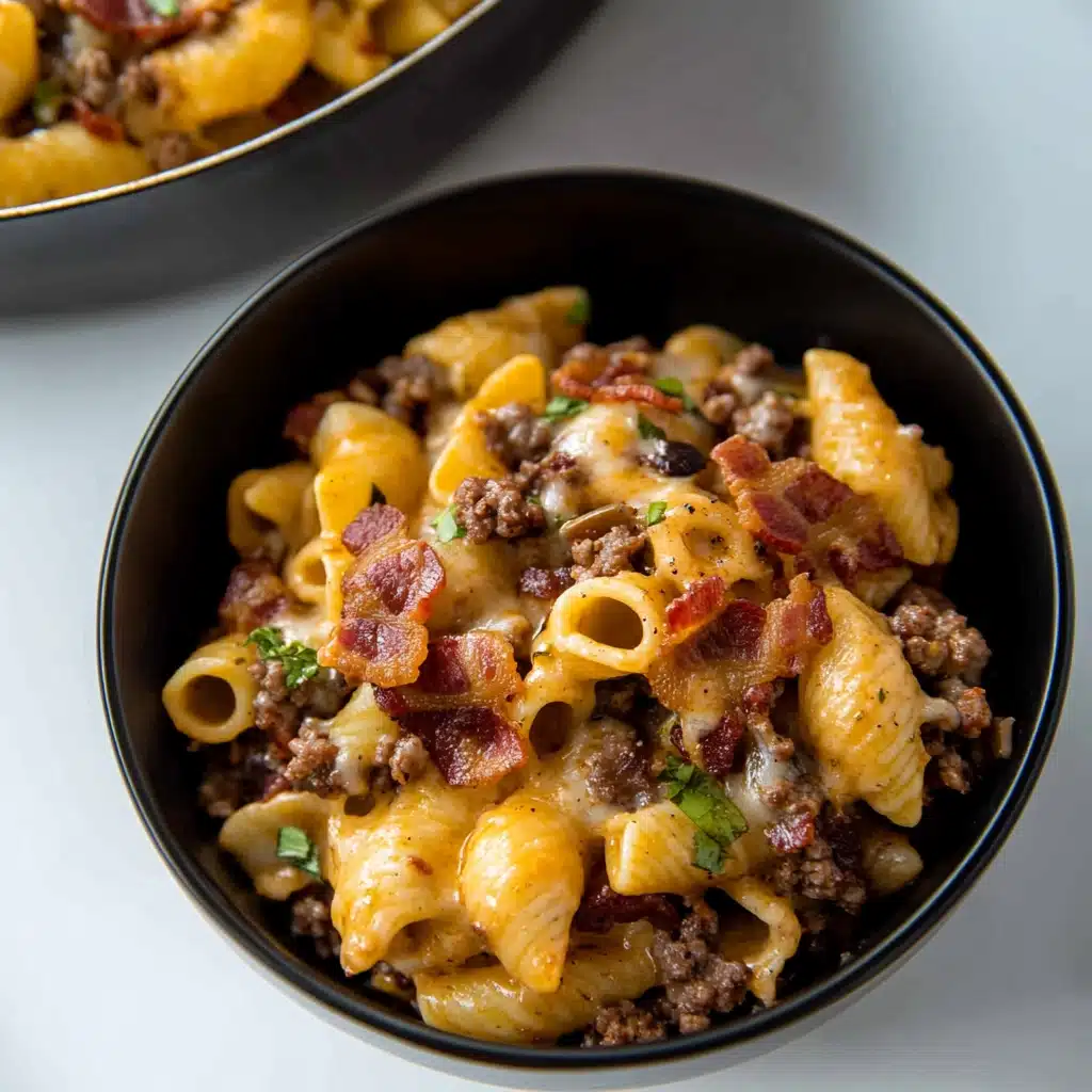 loaded bacon cheeseburger pasta