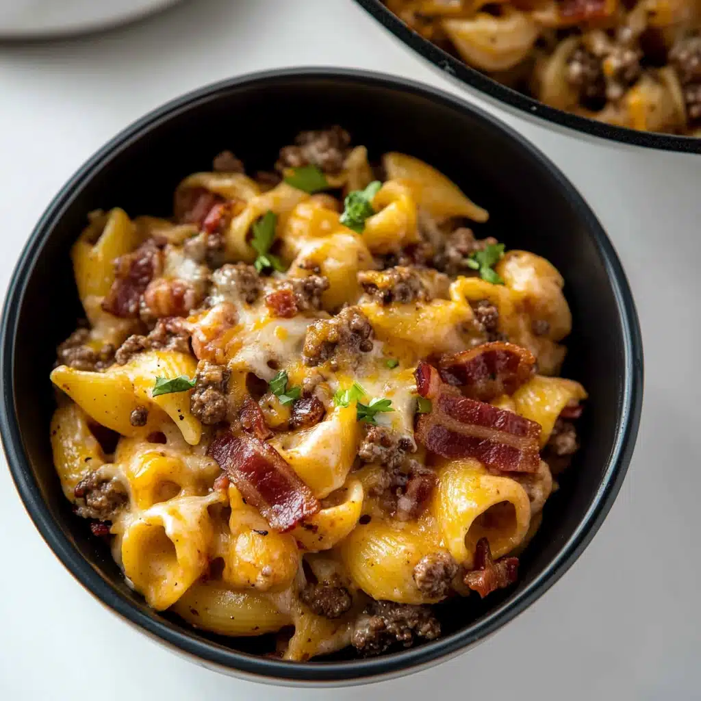 loaded bacon cheeseburger pasta