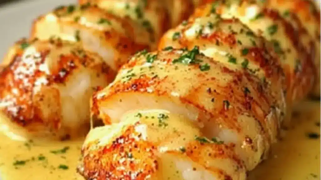 the best air fryer lobster tails with butter and parmesan cheese on them