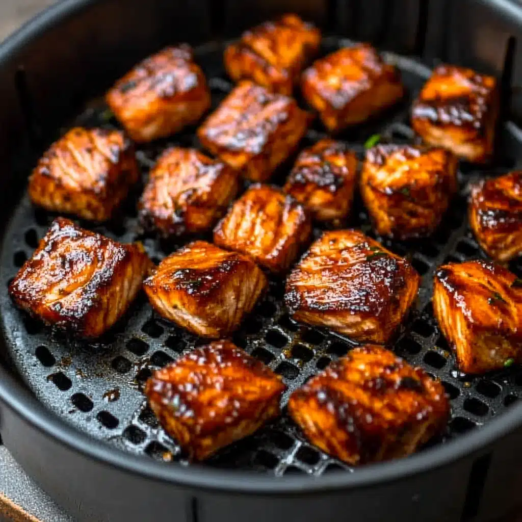 Air Fryer Teriyaki Salmon Bites