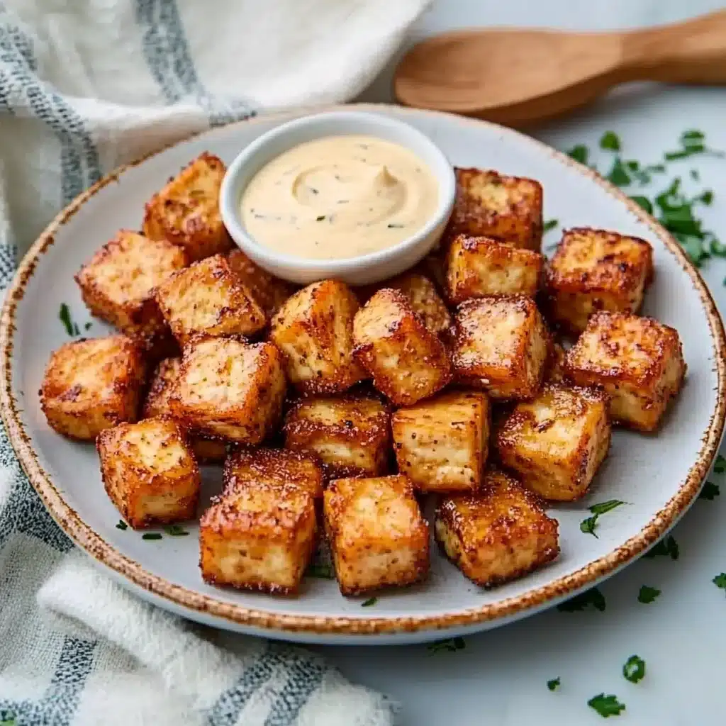 Crispy Garlic Butter Tofu Bites