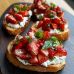 Strawberry Ricotta Bruschetta