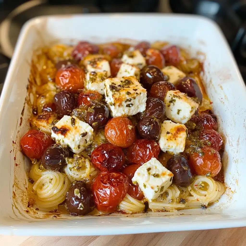 Veggie Pasta with Baked Feta