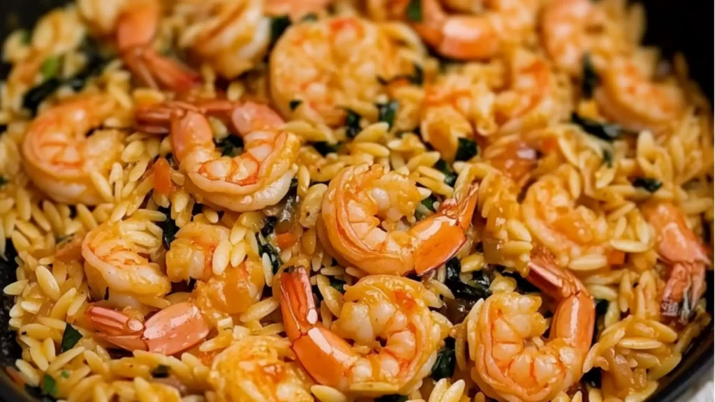 one pot marry me shrimp and orzo is the perfect meal to serve on valentine's day