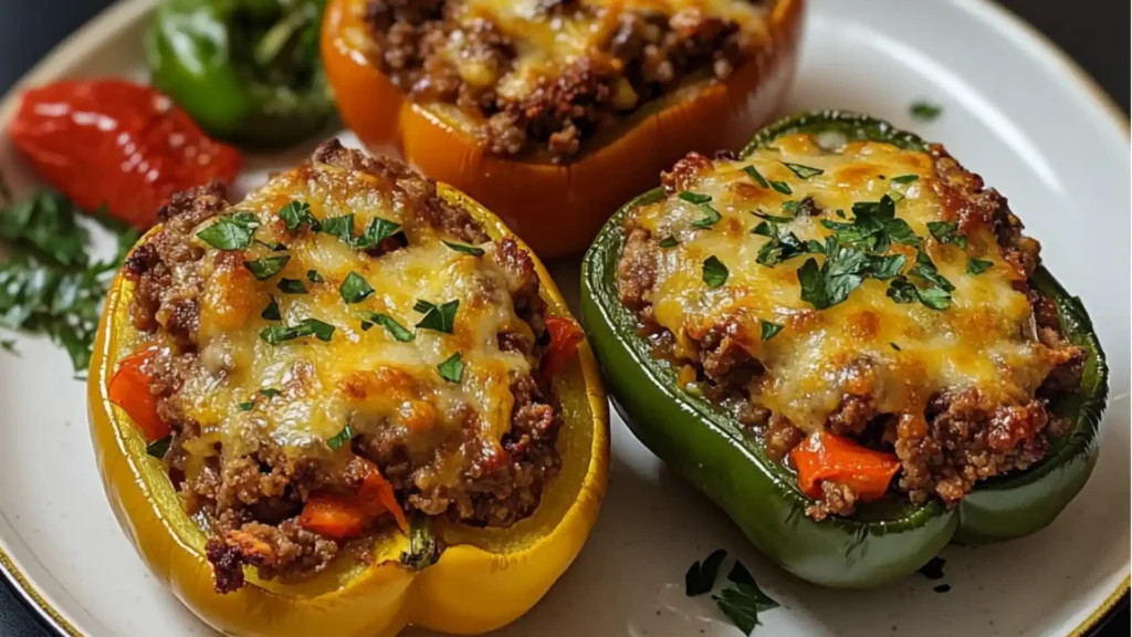 Beef Stuffed Bell Peppers