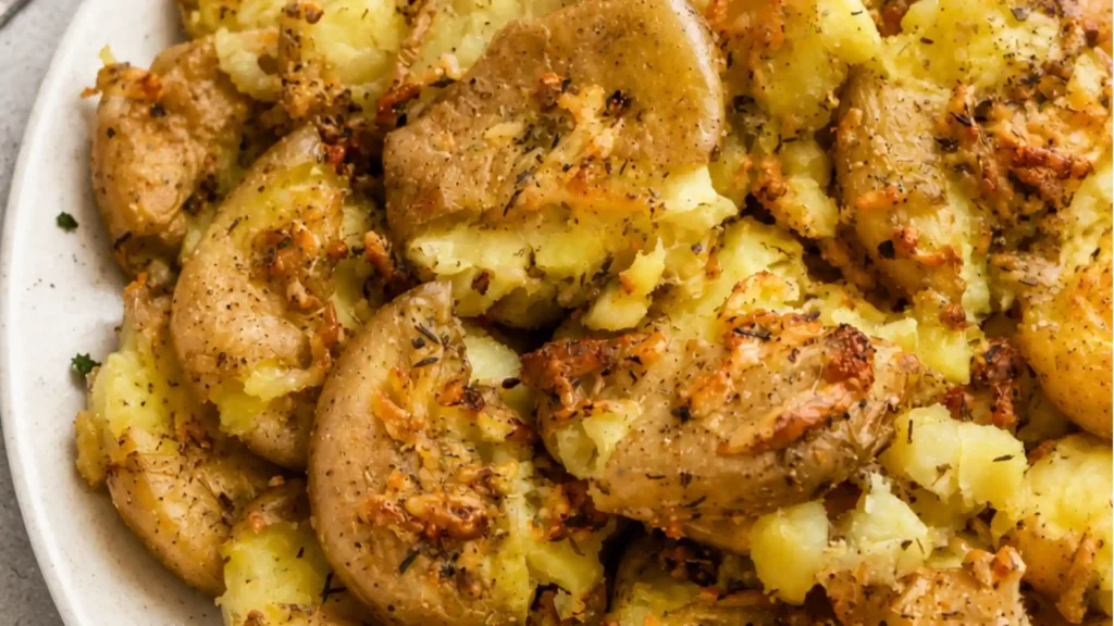 Crispy Parmesan Smashed Potatoes