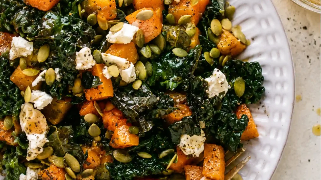 Kale Apple Butternut Squash Salad