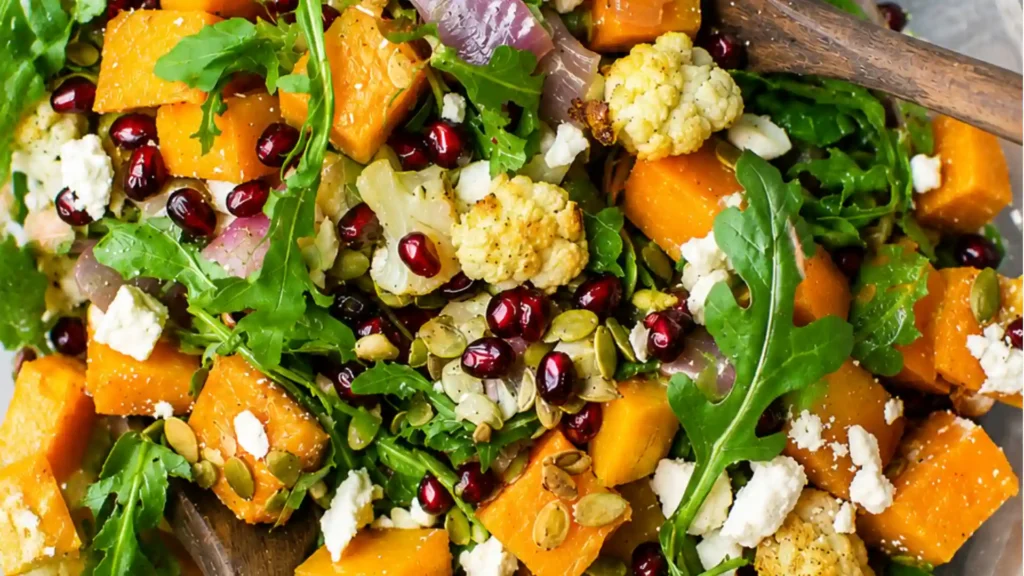 Roasted Butternut Squash Feta Salad